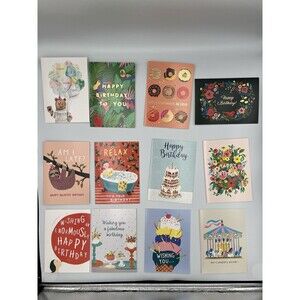 20 birthday Cards & Envelopes - Blank Inside - Variety pack